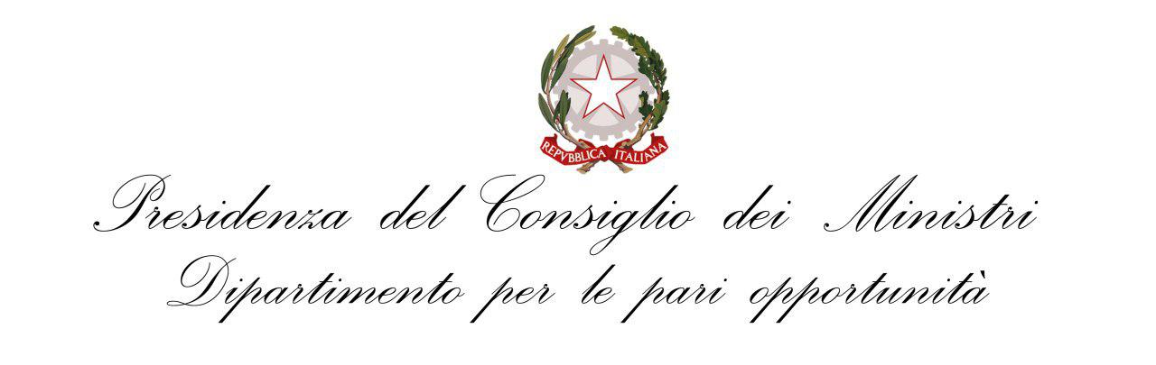 Logo Presidenza del Consiglio dei Ministri Dipartimento per le pari opportunità